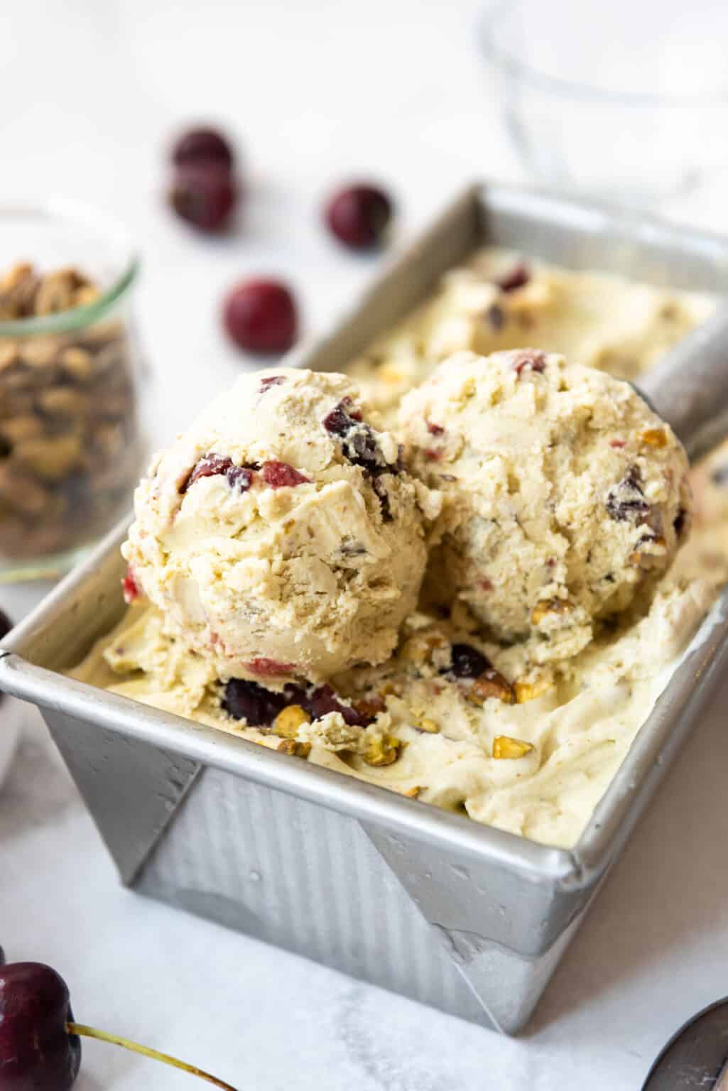 Cherry Pistachio Ice Cream - House of Nash Eats