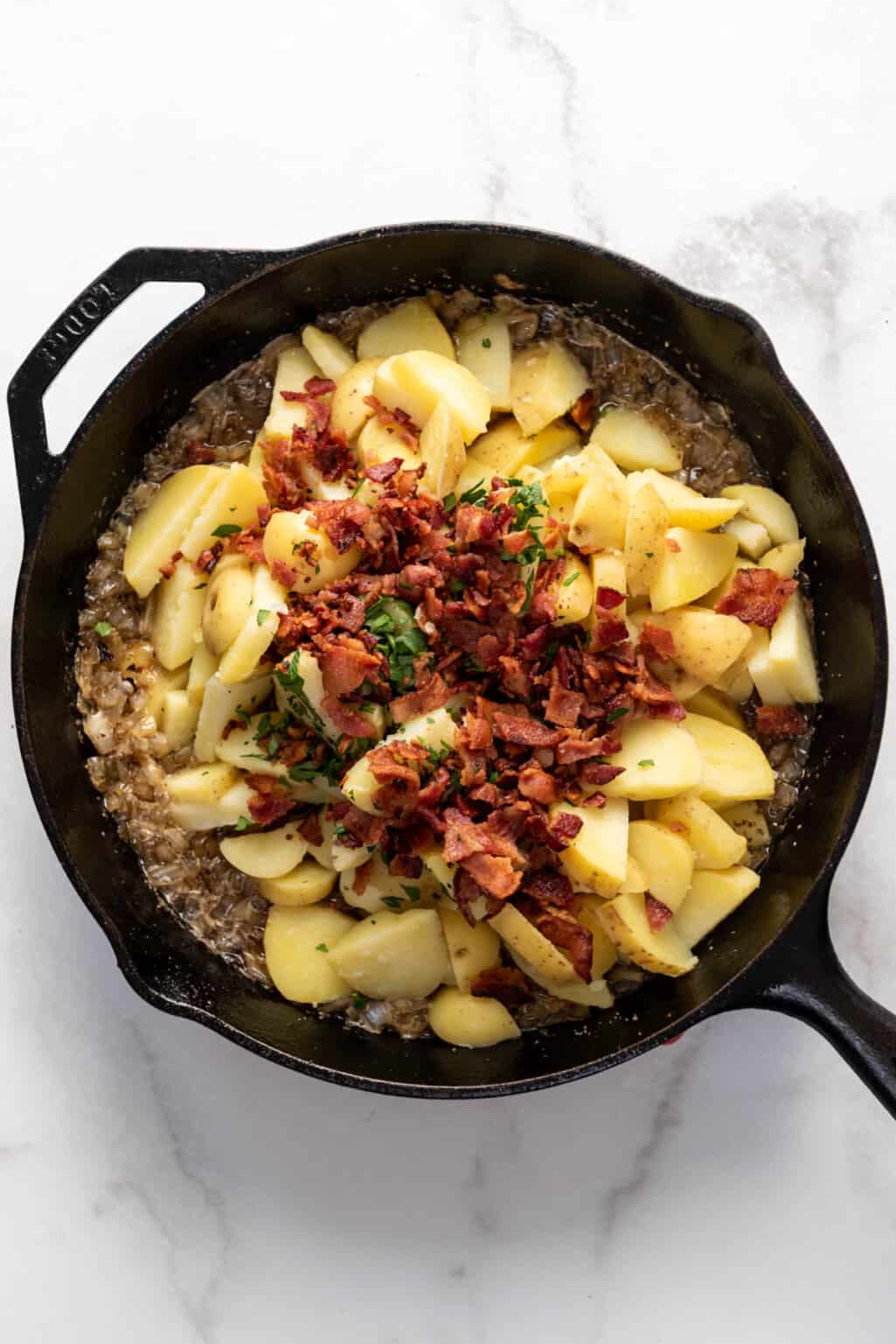 Hot German Potato Salad Recipe (No Mayo or Eggs)