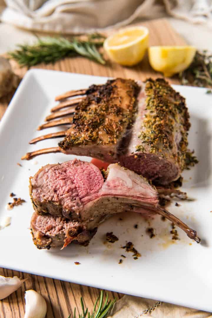 Rosemary Garlic Roasted Rack Of Lamb - House Of Nash Eats