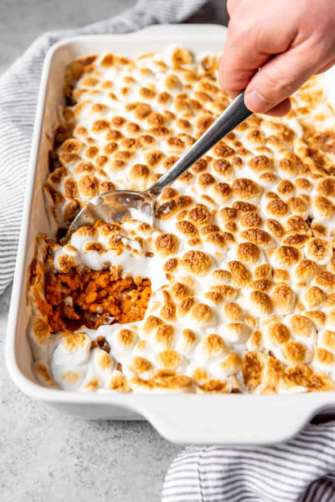 Sweet Potato Casserole with Marshmallows - House of Nash Eats