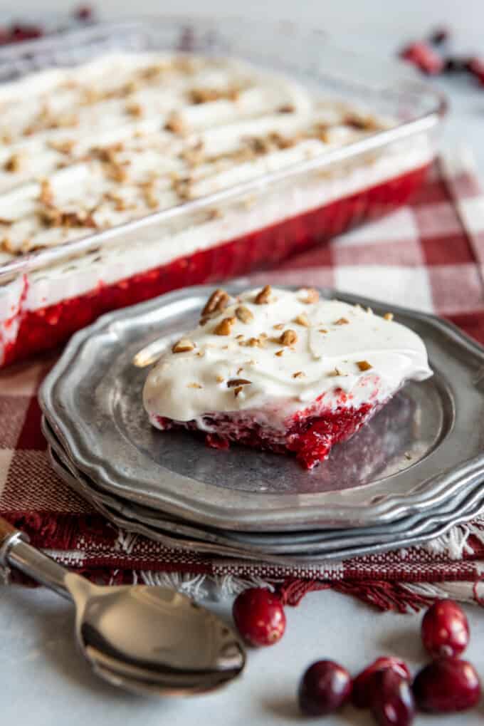 Cranberry Jello Salad With Cream Cheese Topping House Of Nash Eats 