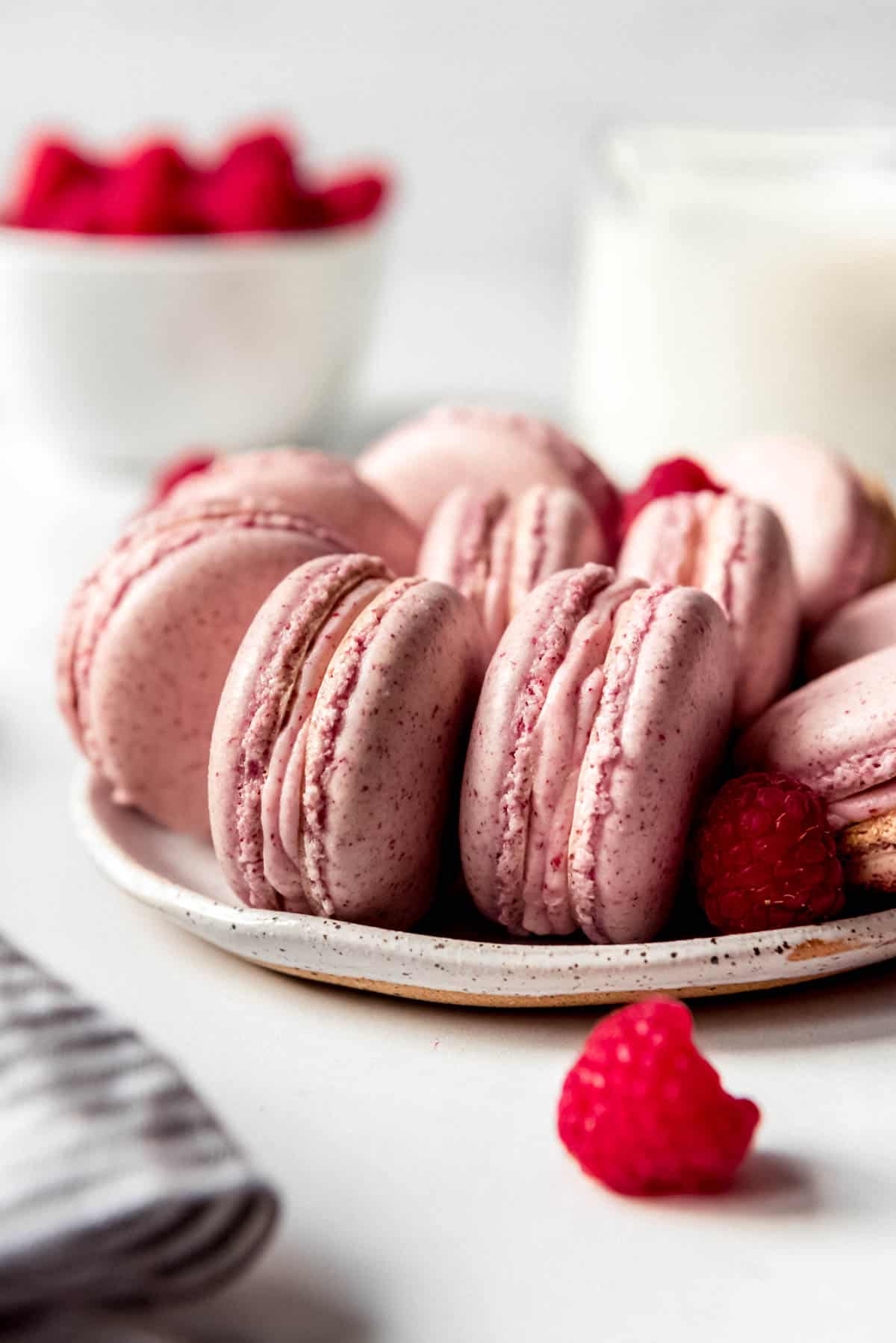 An image of buttercream-filled macarons.