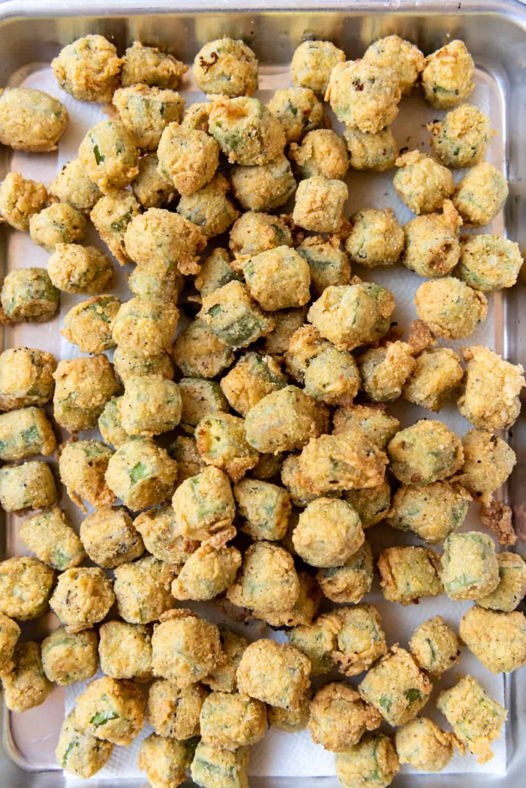 Southern Fried Okra with Cornmeal Coating - House of Nash Eats