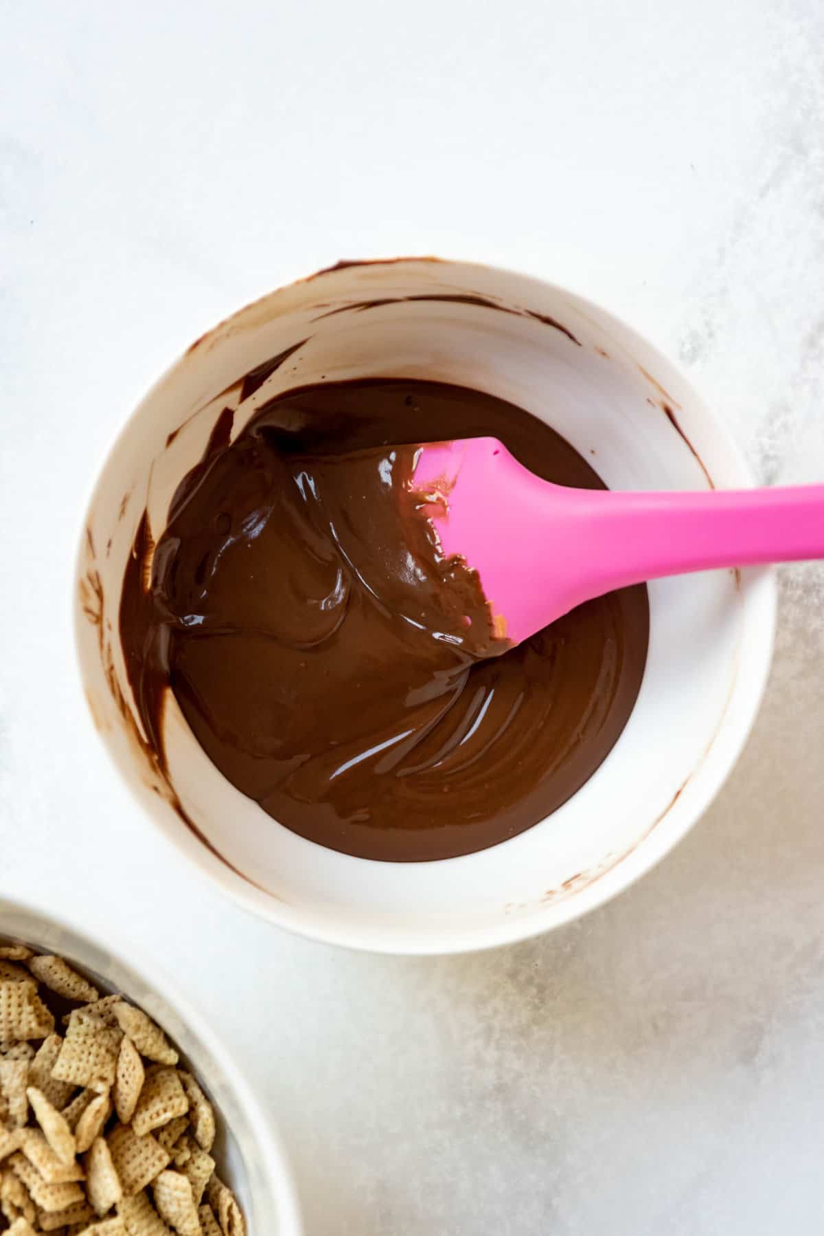 An image of melted chocolate in a bowl.