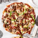 An Imo's copycat Deluxe St. Louis-style pizza