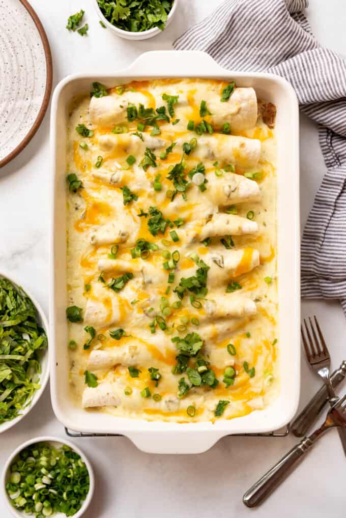 Creamy Chicken Enchiladas With Rotisserie Chicken House Of Nash Eats 2424