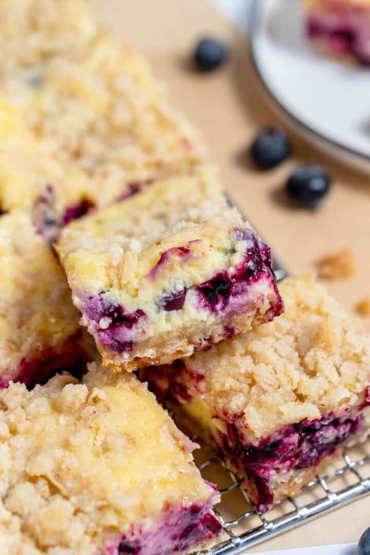 Easy Blueberry Cheesecake Bars With Oat Crumble Topping 9196