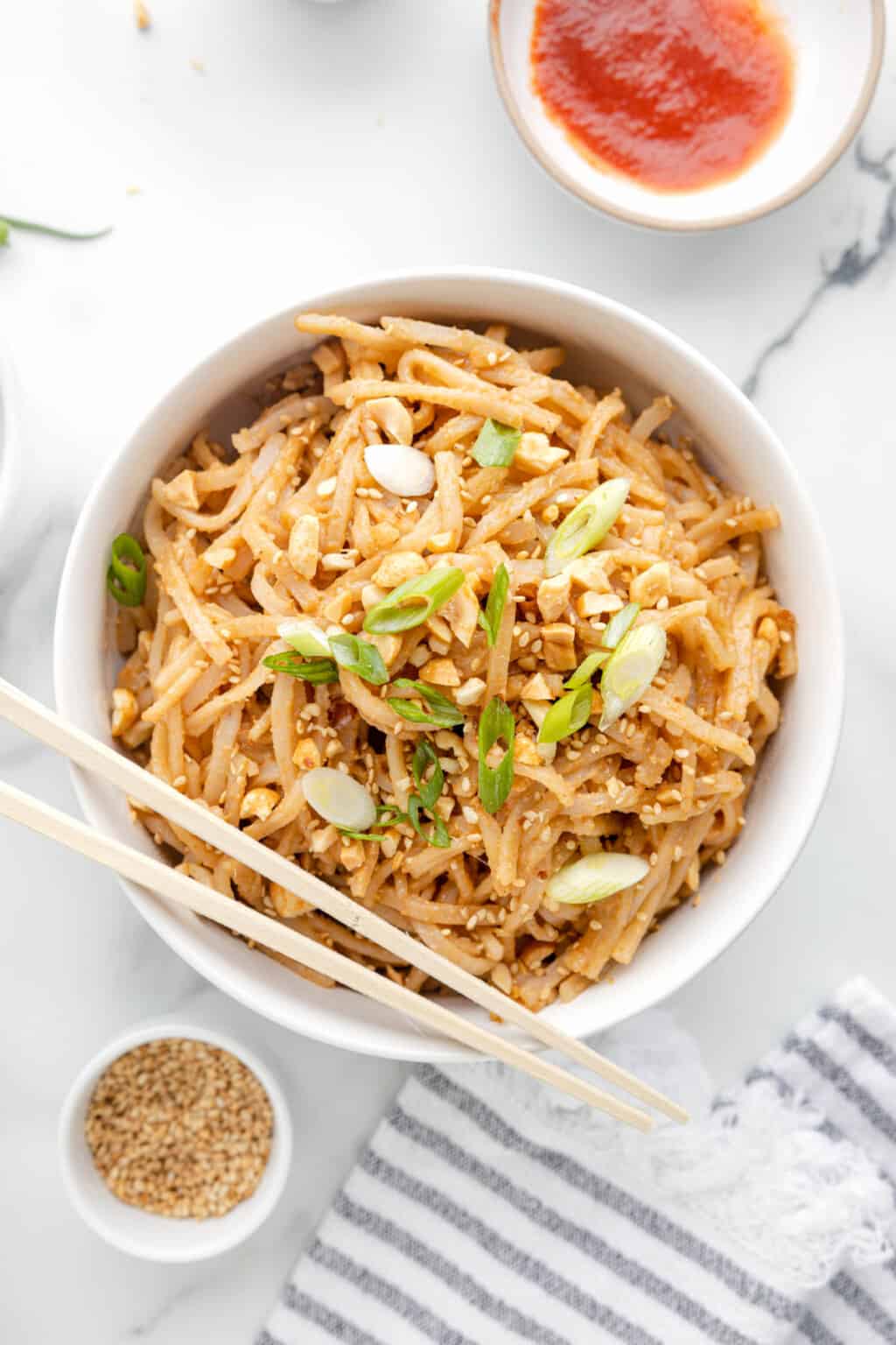 Easy Thai Peanut Sauce Noodles - House of Nash Eats