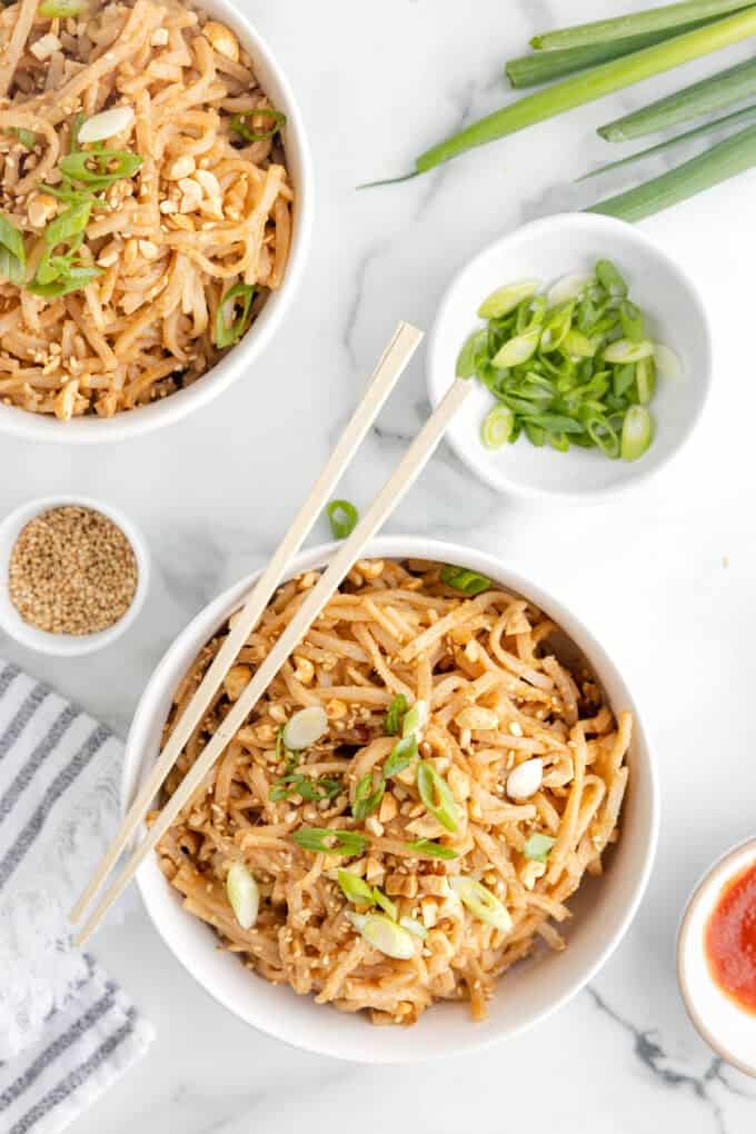 Easy Thai Peanut Sauce Noodles - House of Nash Eats