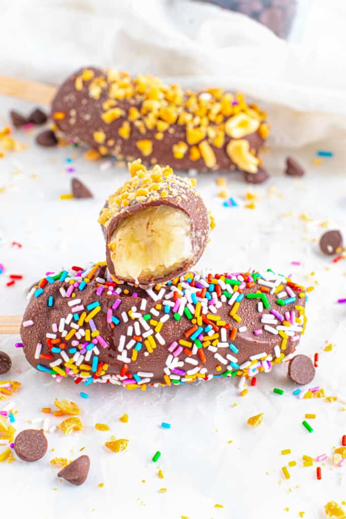 Chocolate Covered Frozen Bananas - House of Nash Eats