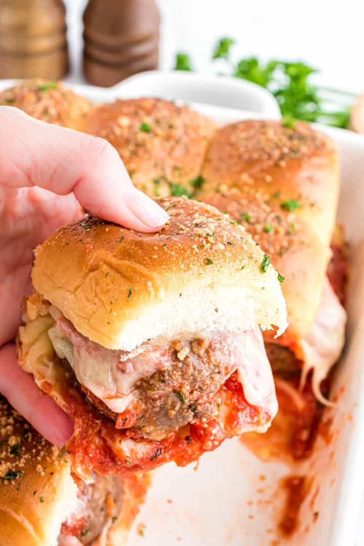 Easy Italian Meatball Sliders Recipe House Of Nash Eats