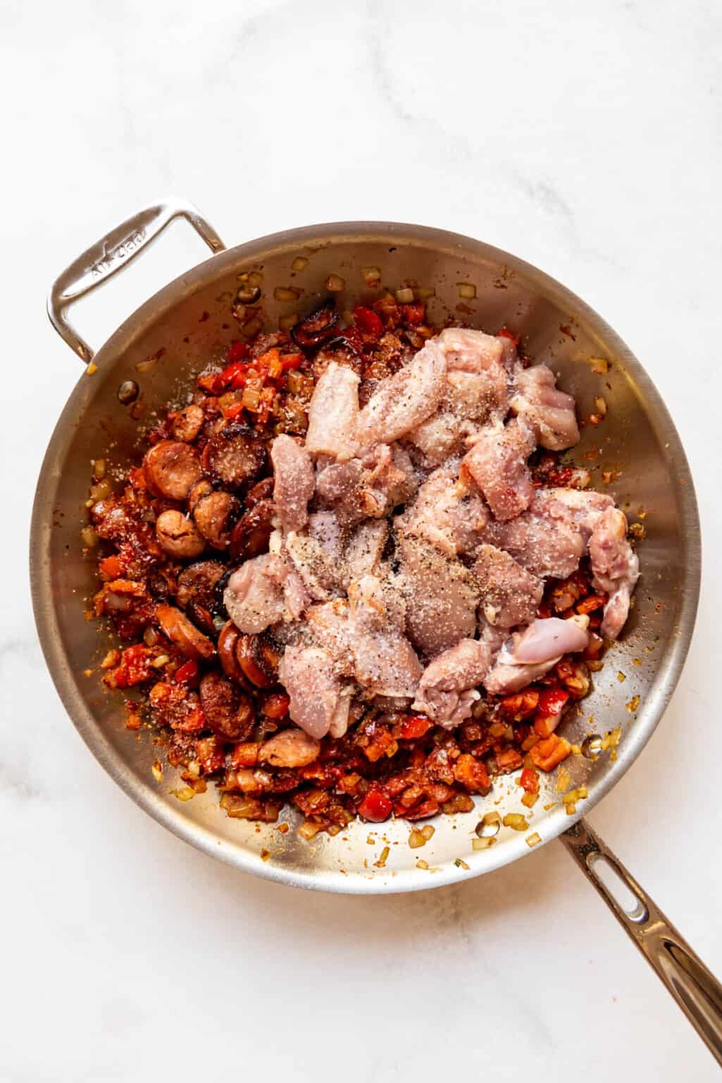 Spanish Paella Recipe (Seafood, Chicken, & Chorizo)