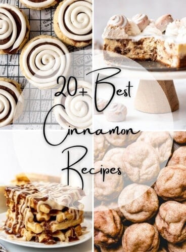 A collage of images of recipes with cinnamon.