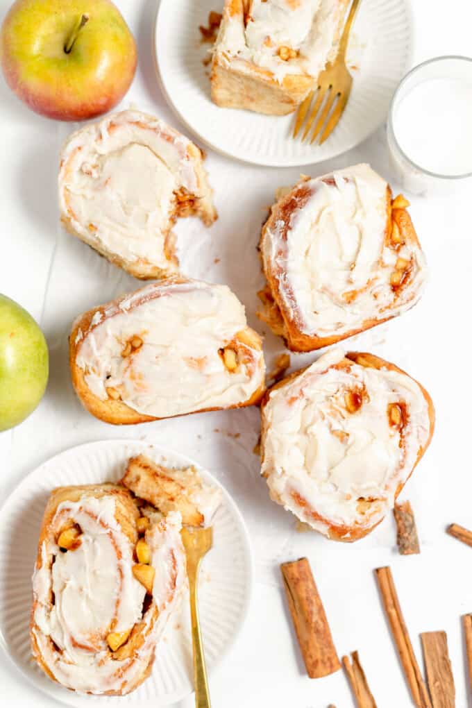 Homemade Apple Cinnamon Rolls from Scratch - House of Nash Eats