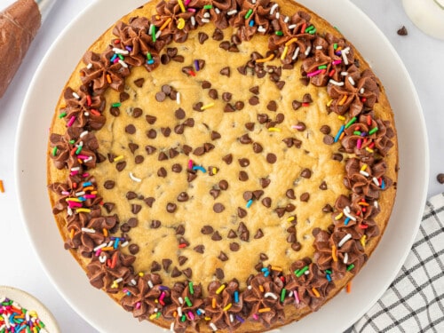 Giant chocolate cookie cake