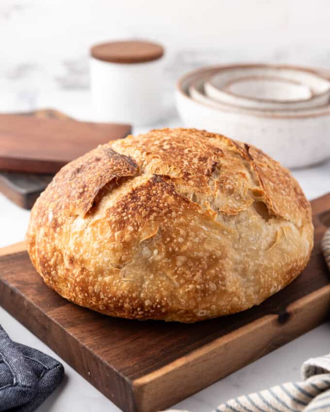 An image of a loaf of sourdough bread.