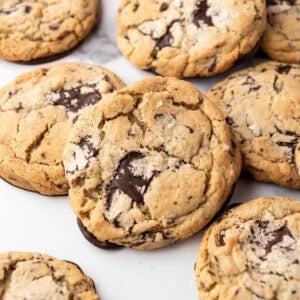A homemade version of the famous Jacques Torres Chocolate Chip Cookies.