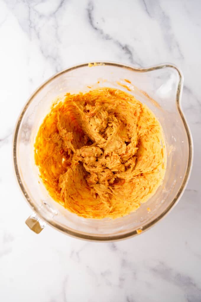 Finished carrot cookie dough.