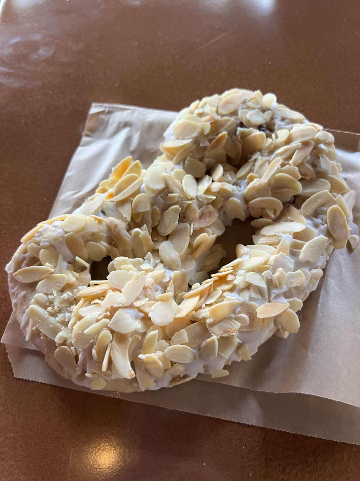 The almond pretzel at the Norwegian bakery at Epcot.