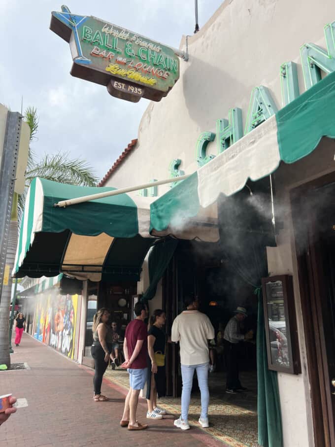 An image of the entrance of Ball & Chain Lounge in Little Havana in Miami.