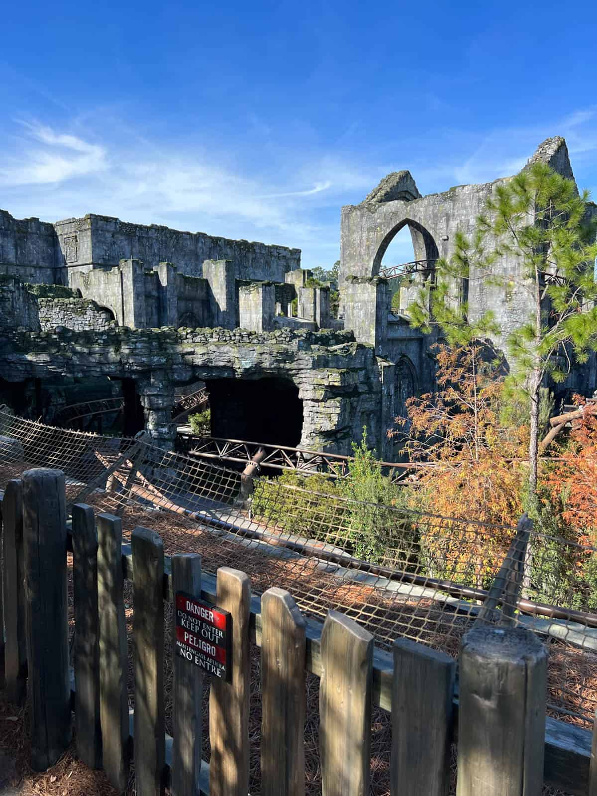 An image of Hagrid's Motorbike Ride at Harry Potter World.