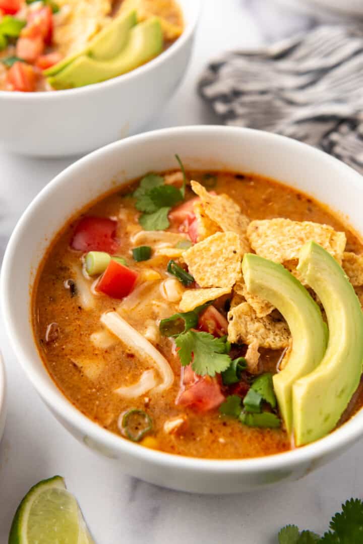 Cheesy Chicken Tortilla Soup - House of Nash Eats