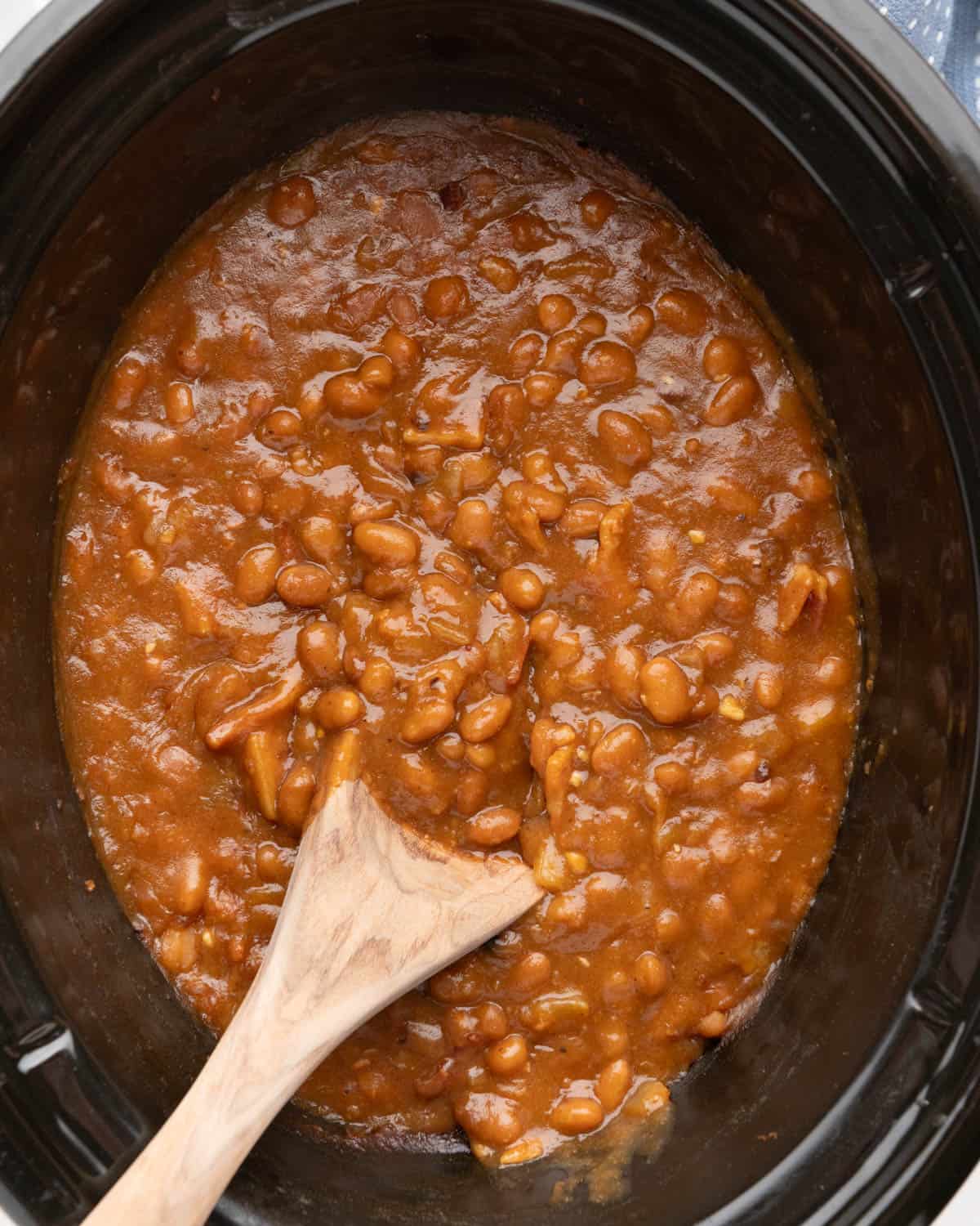 Easy Slow Cooker BBQ Baked Beans House of Nash Eats