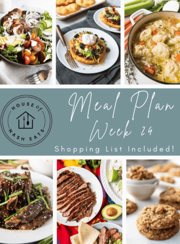 An image of Weekly Meal Plan 24 with images of several meal options.