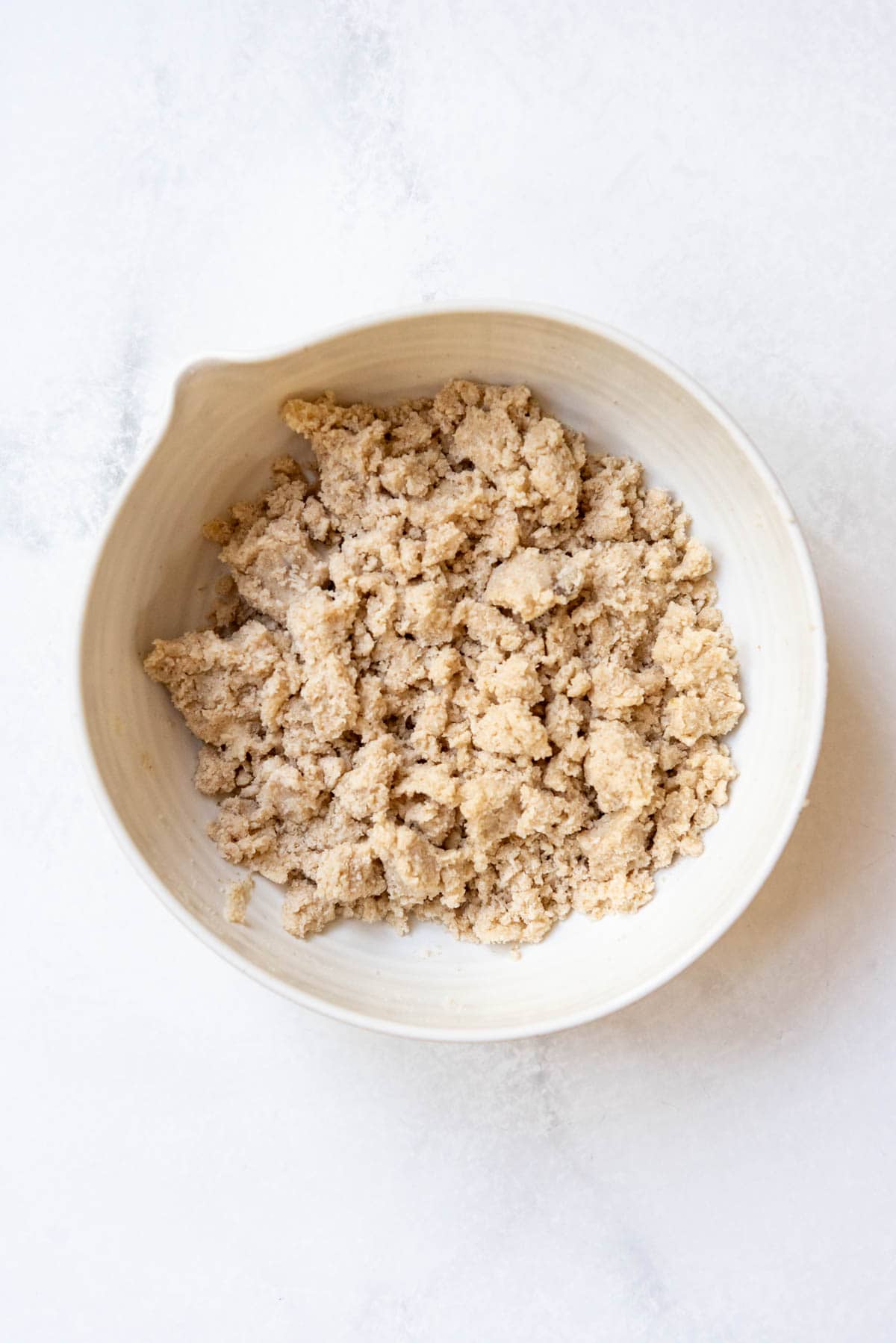 An image of a crumble topping for cookies.