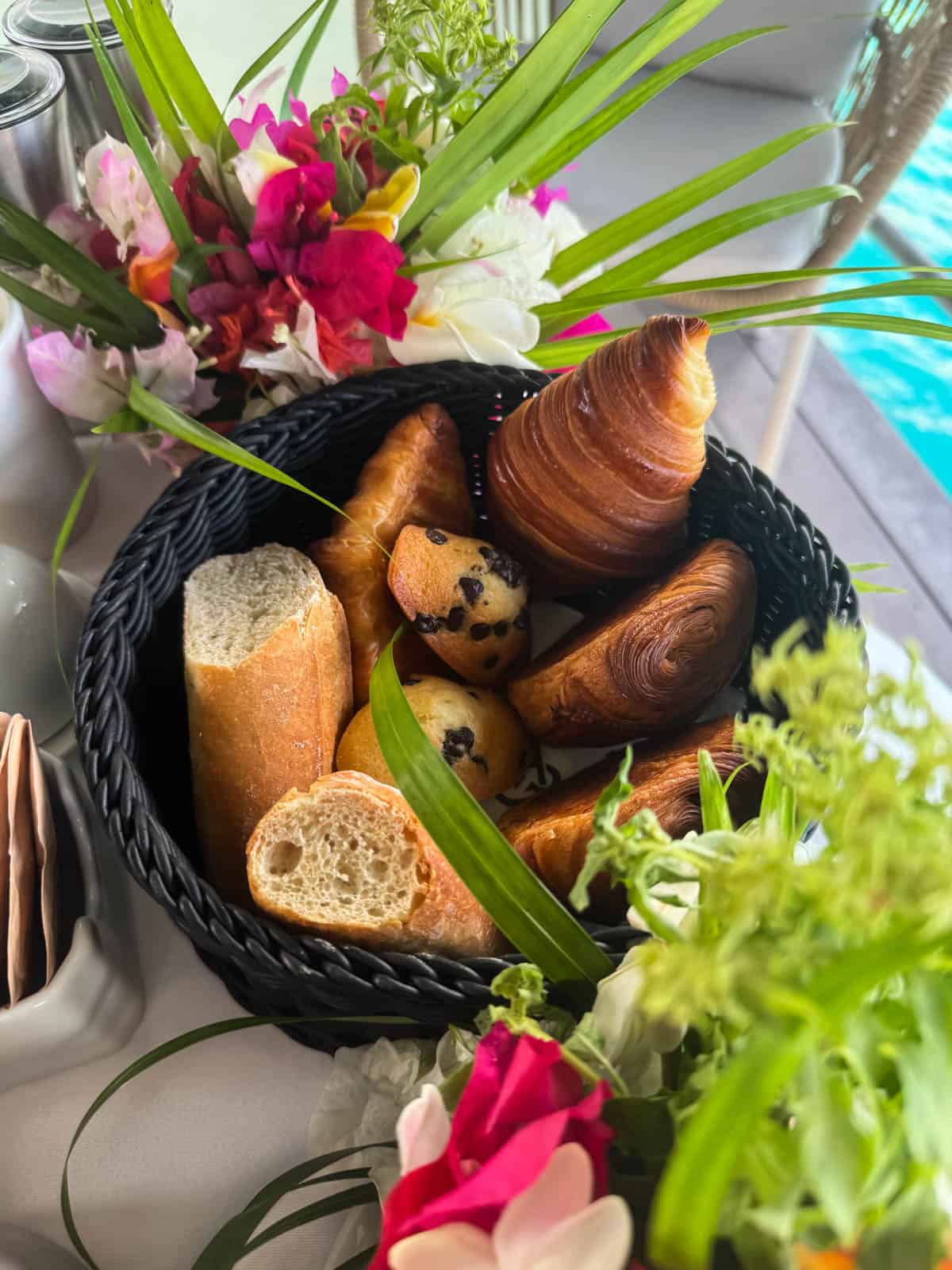 A basket of fresh pastries.