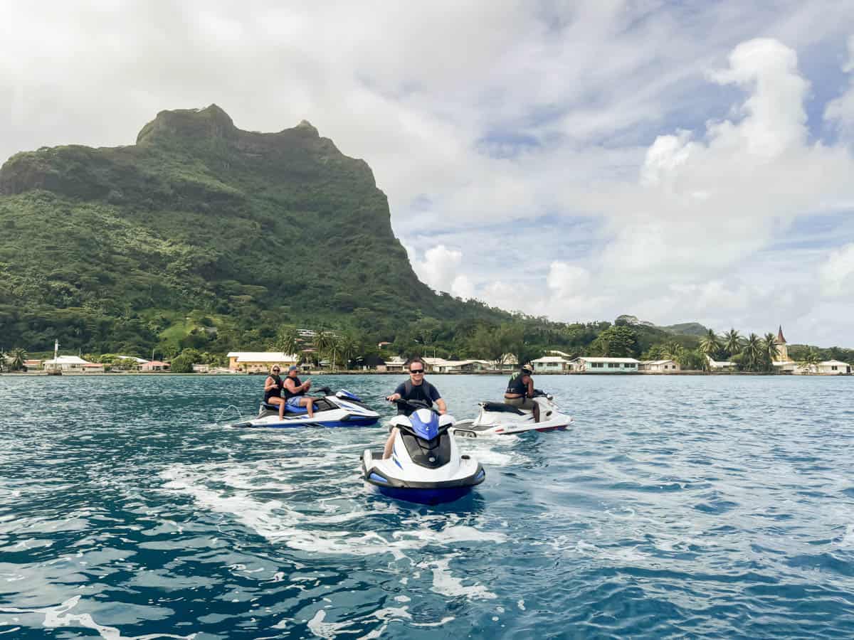 An image of a jet skiing excursion in Bora Bora.