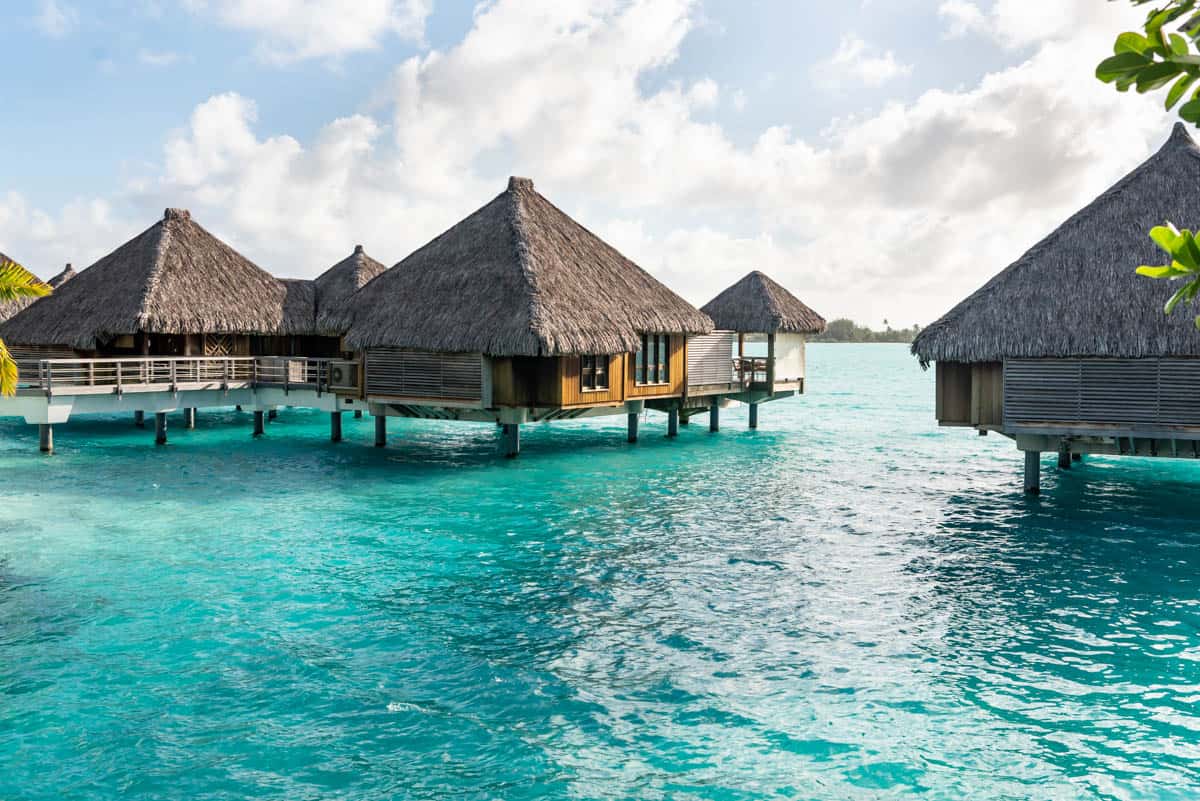 An image of over-the-water bungalows in Bora Bora.