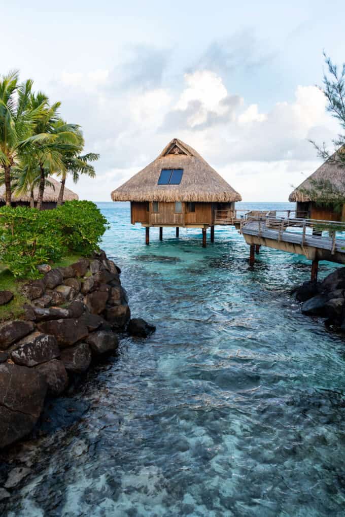 An image of a bungalow over the water in Bora Bora.