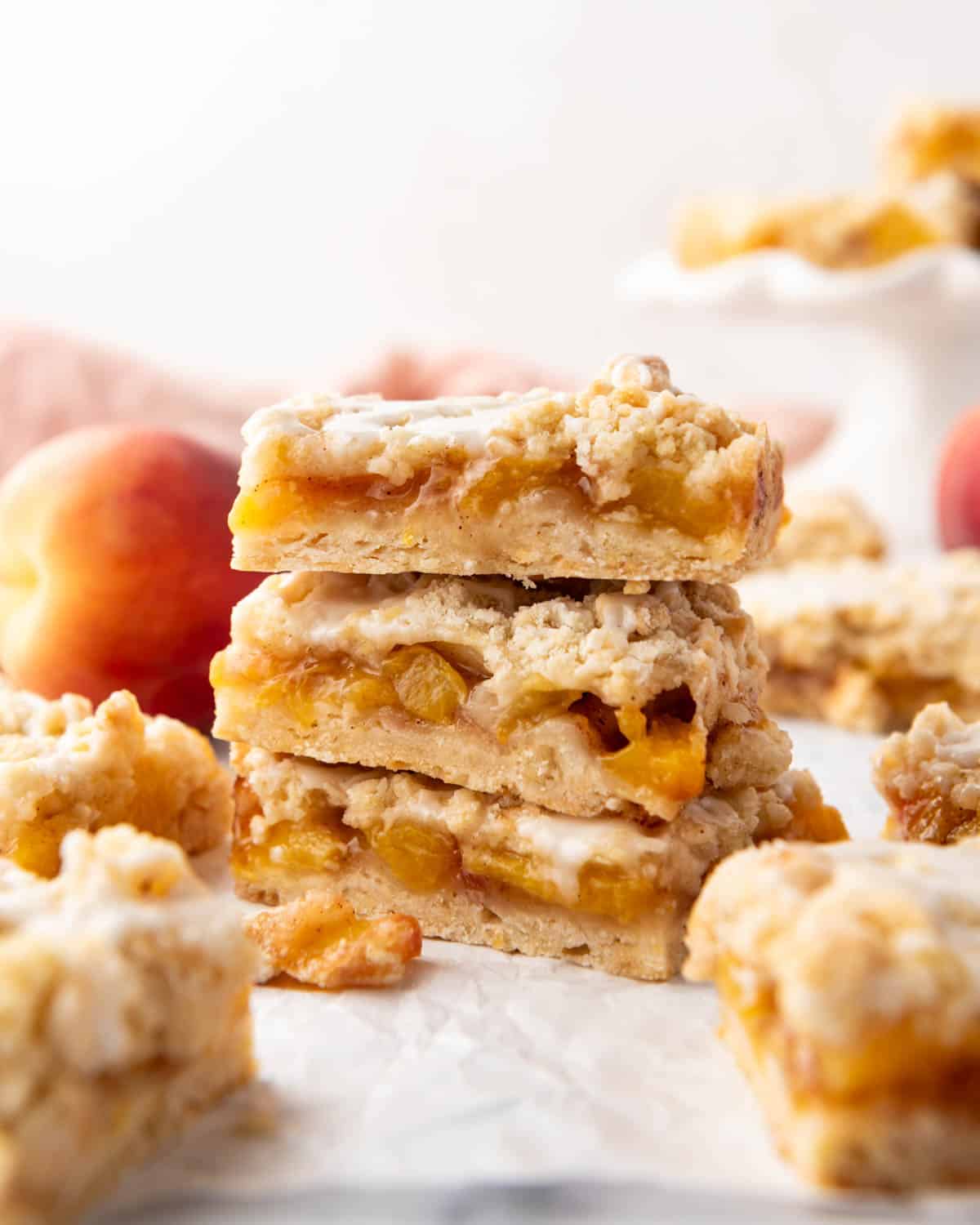 Peach Crumb Bars - House of Nash Eats