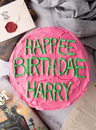 An image of a Harry Potter birthday cake.