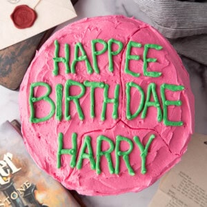 An image of a Harry Potter birthday cake.