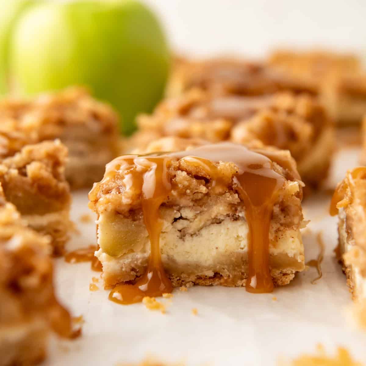 Caramel Apple Cheesecake Bars
