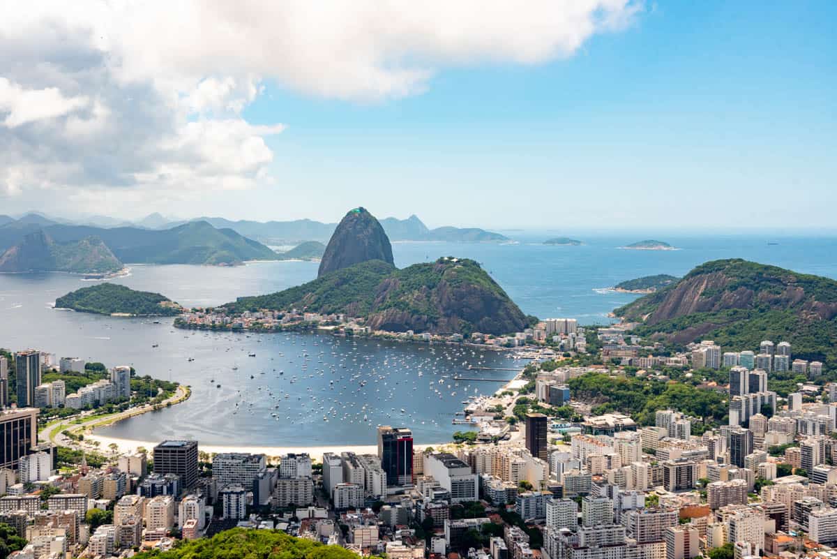 A view of the bay at Rio de Janeiro.