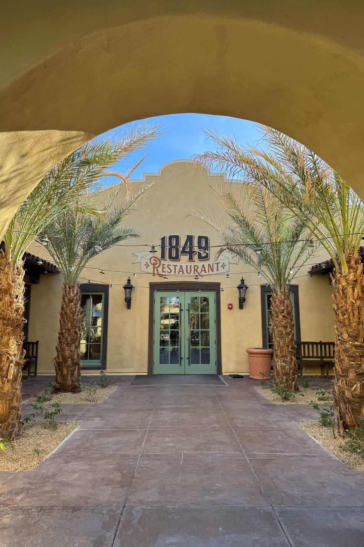 The entrance to the 1849 Restaurant in Death Valley.