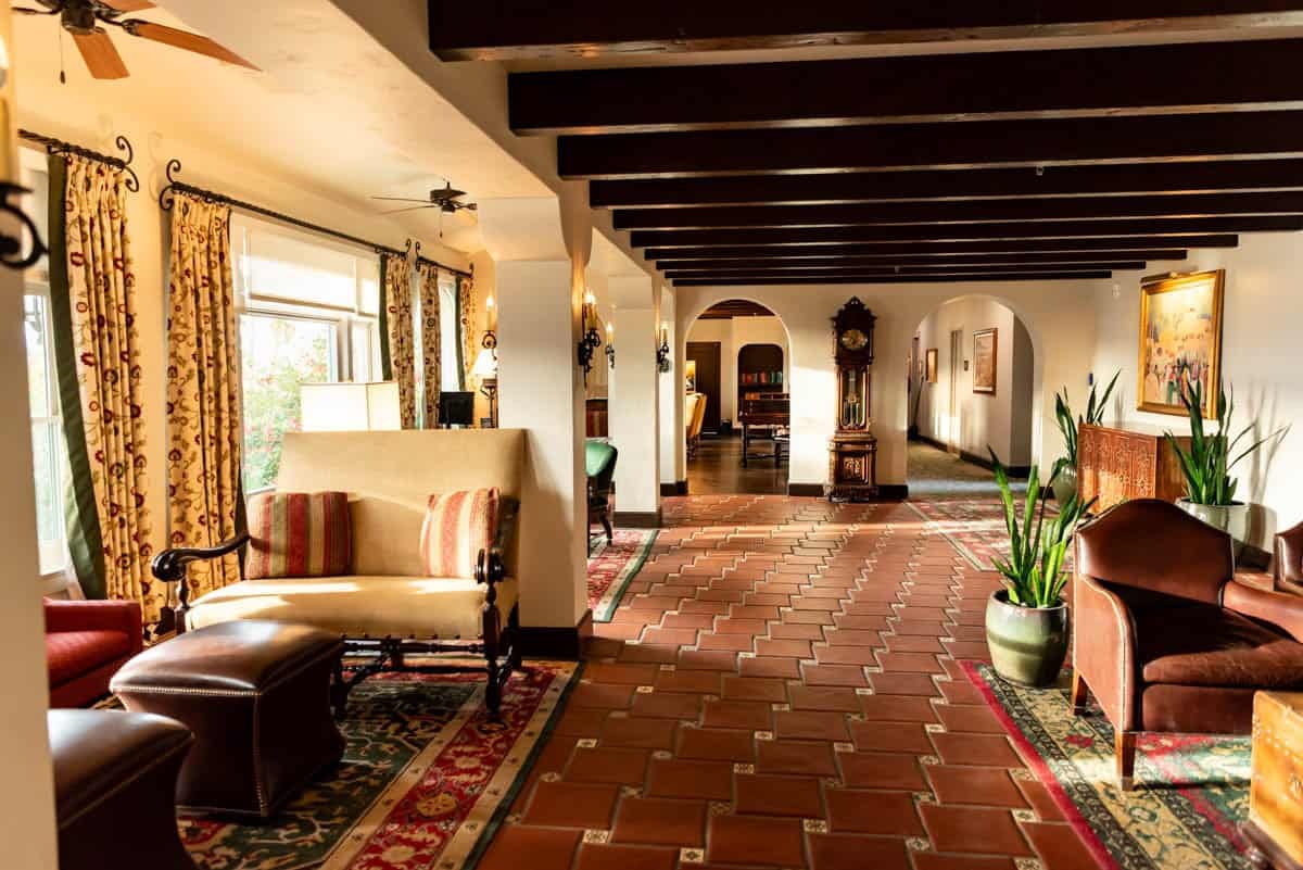 The interior of the reception area at The Oasis at Death Valley.