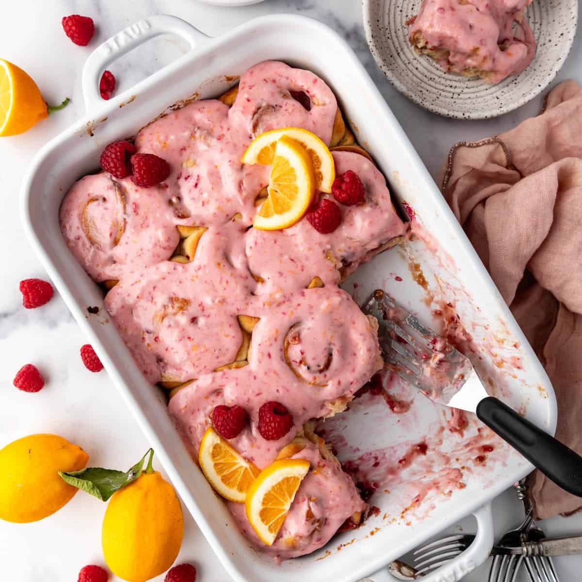 Lemon Raspberry Sweet Rolls