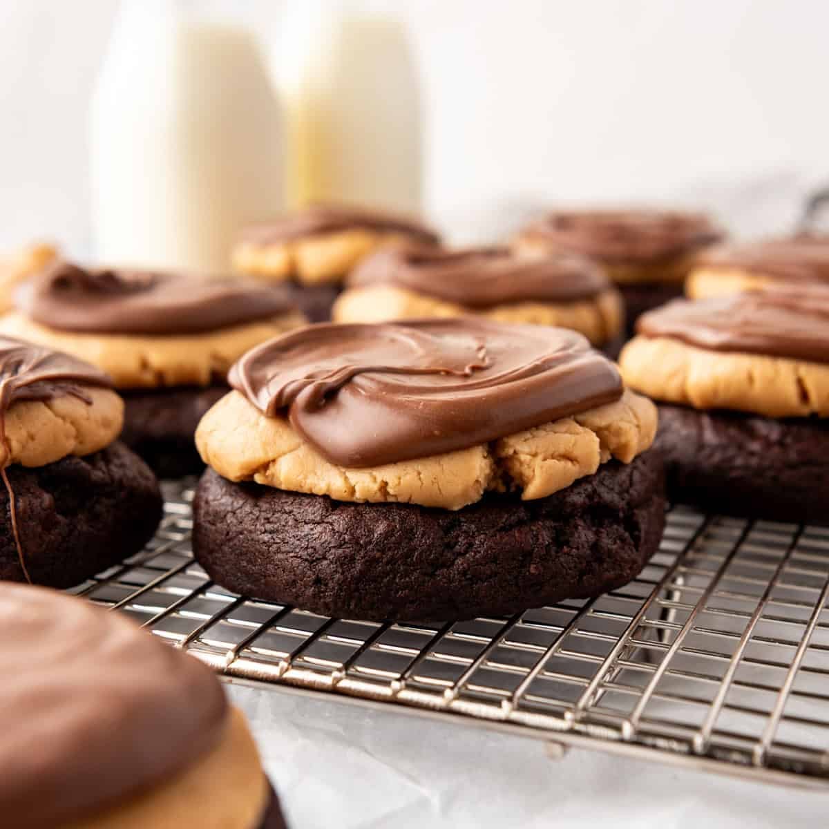 Buckeye Brownie Cookies (Crumbl Copycat)