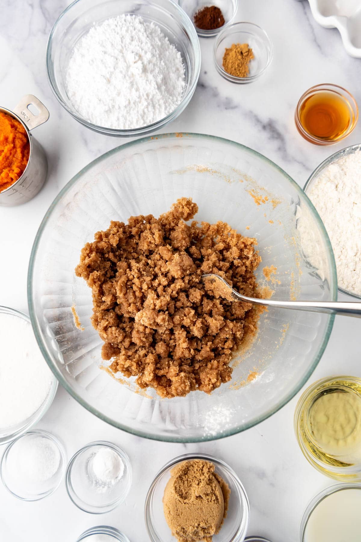 Streusel topping for pumpkin coffee cake.