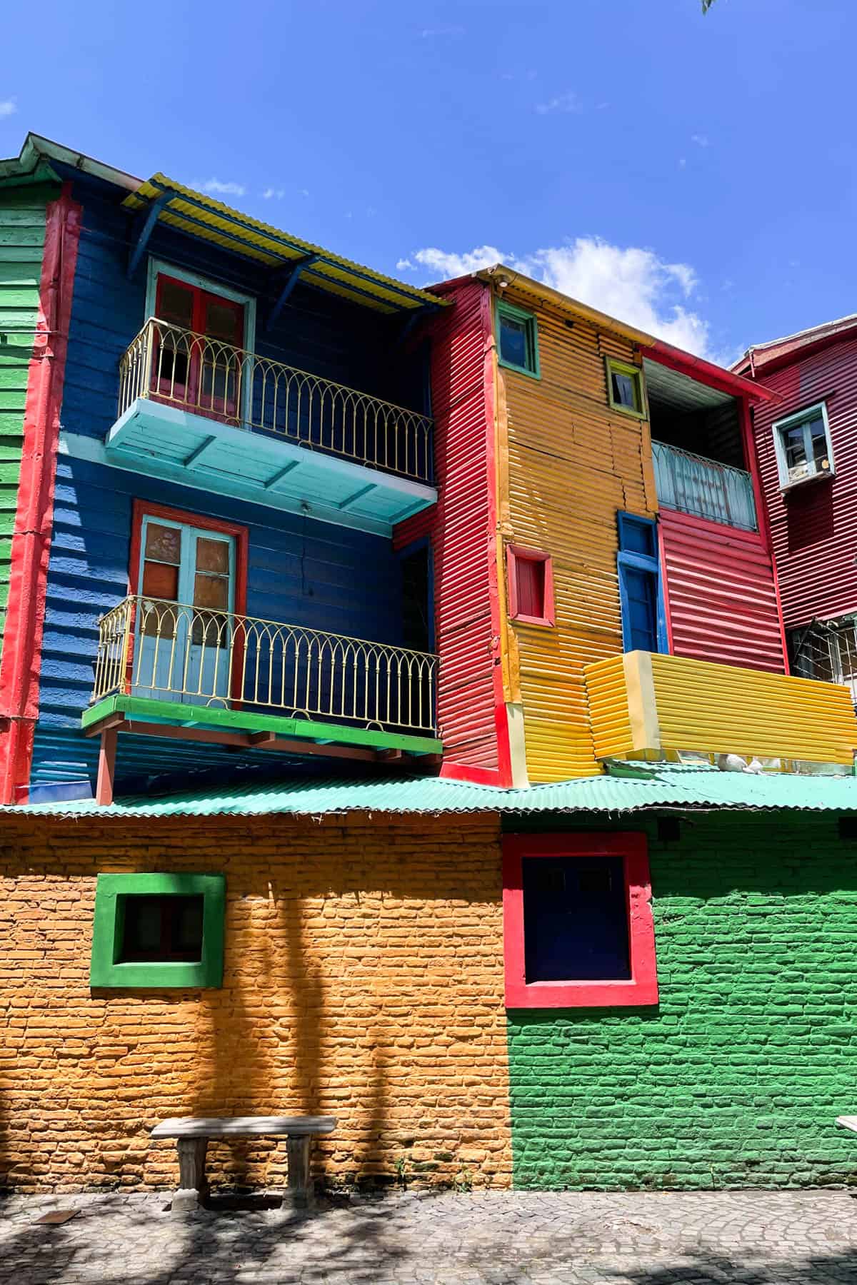 Colorful buildings in Buenos Aires.