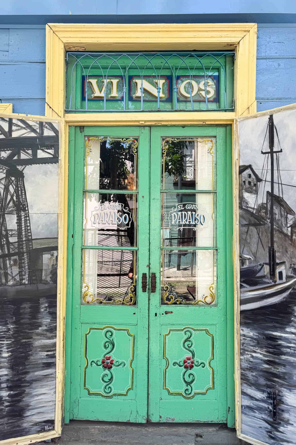 A colorful door in Buenos Aires.