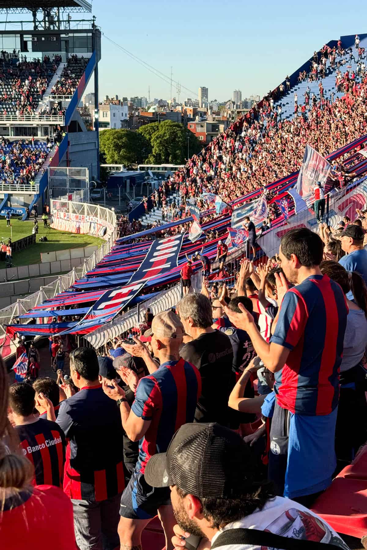 Crowds at a soccer game in Buenos Aires.