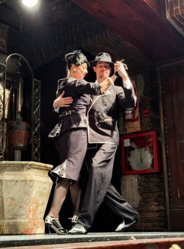 Tango dancers in Buenos Aires.