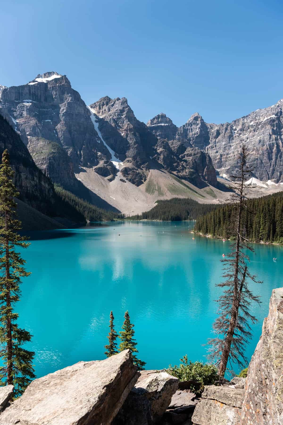 An image of Moraine Lake in Canada.