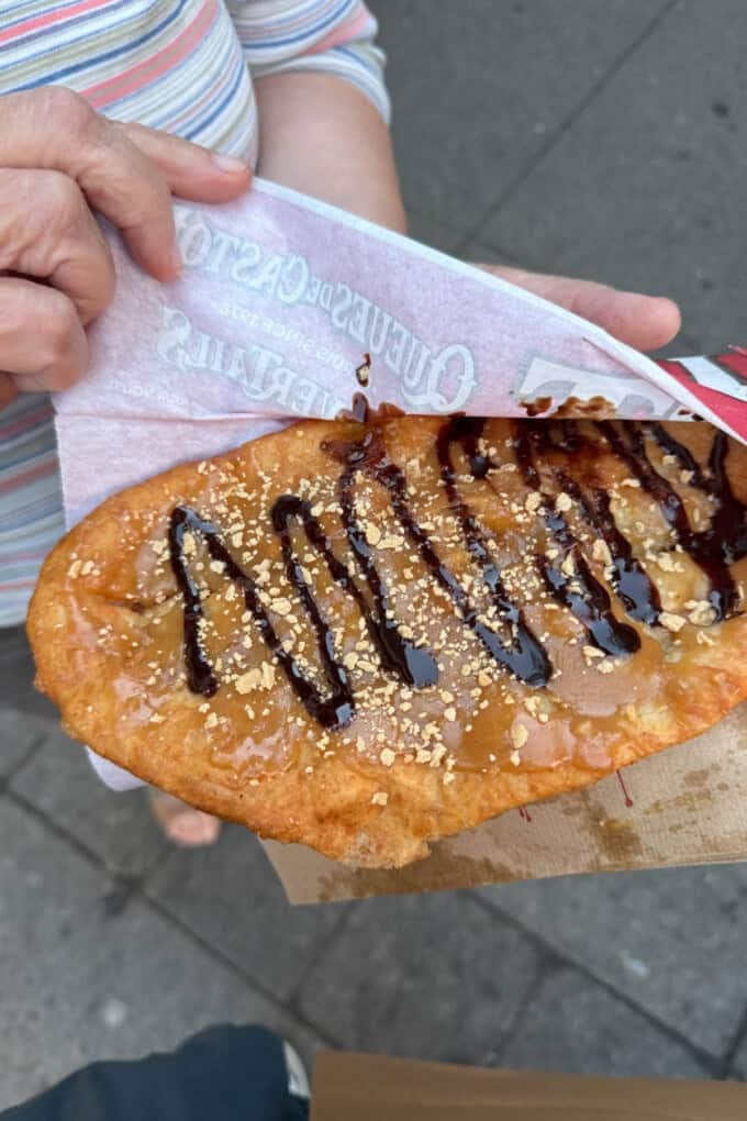 A maple beaver tail pastry.