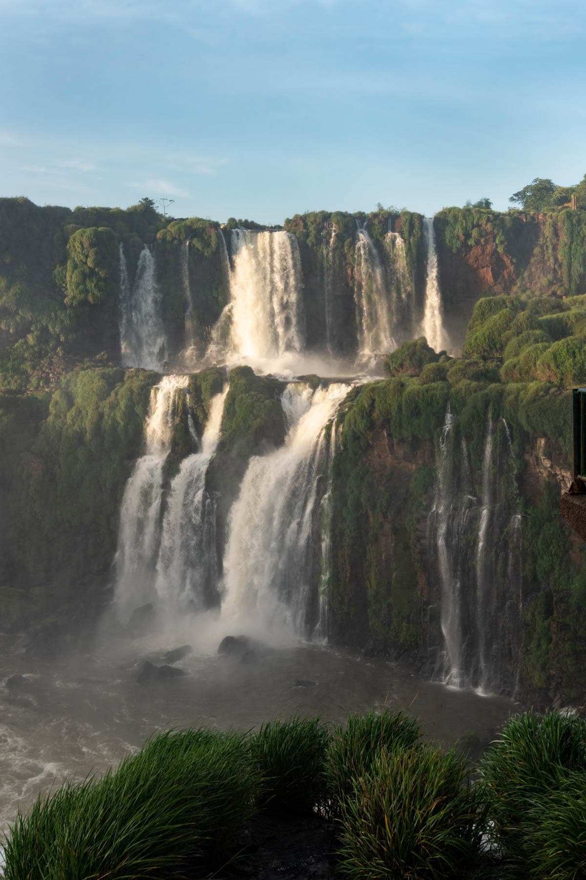 An image of waterfalls in a jungle in Argentina.